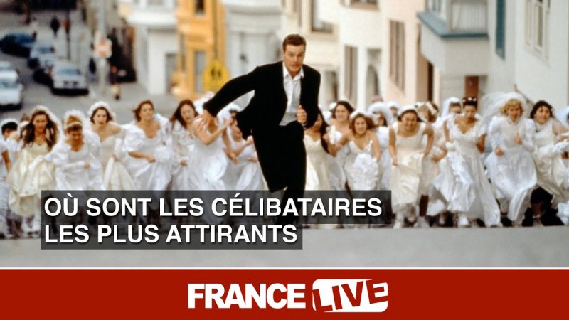 Парень убегает от невест