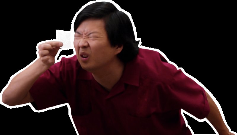 Джеки Чан щурится