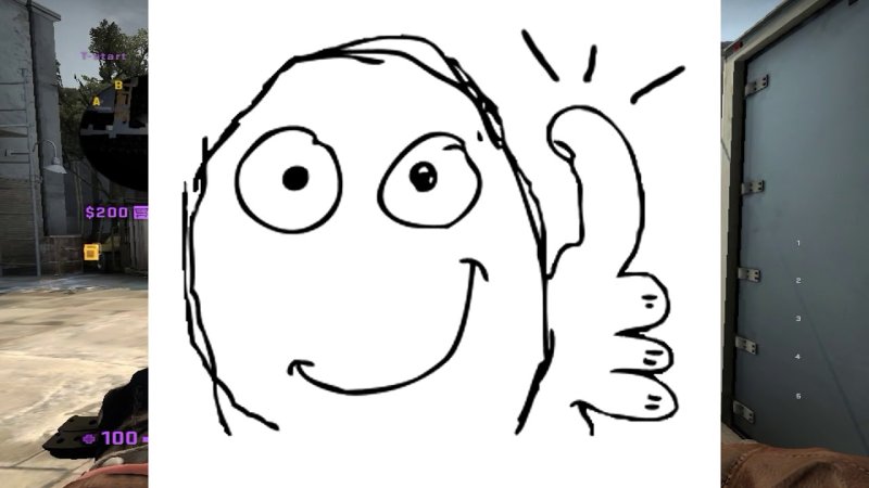 Мем с большим пальцем