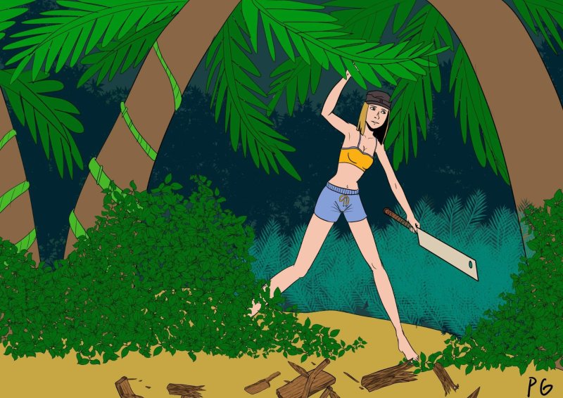 Аниме на острове с девушками выживание