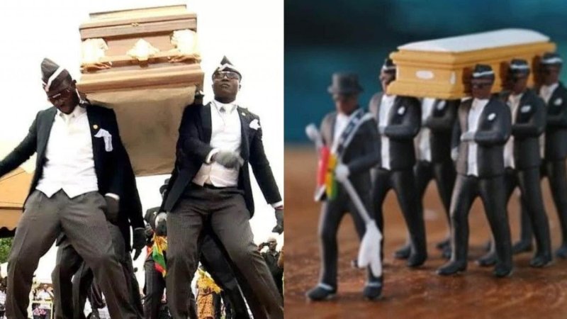 Африканцы танцуют с гробом