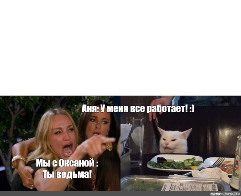 Блондинка и кот Мем