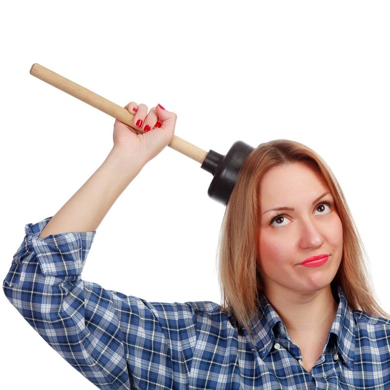 Женщина с вантузом