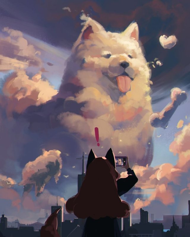 Животные облака арт