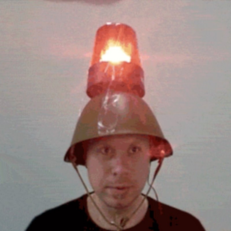 Мигалка на голове