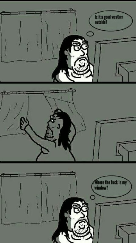 Мужик закрывает окно Мем