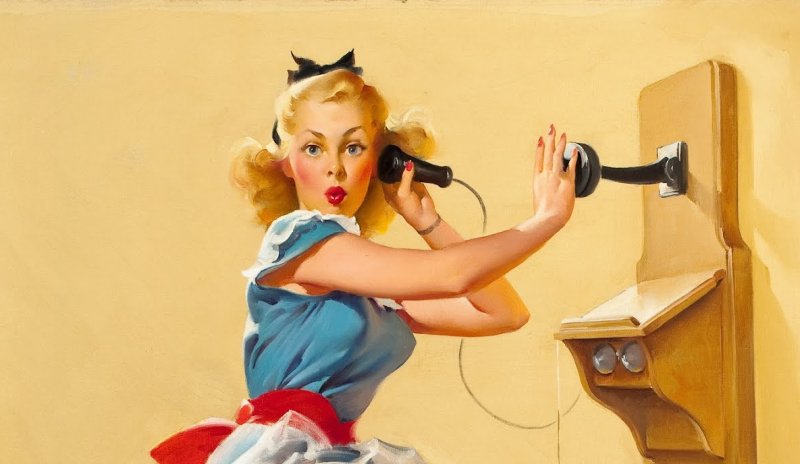 Девушка с телефонной трубкой