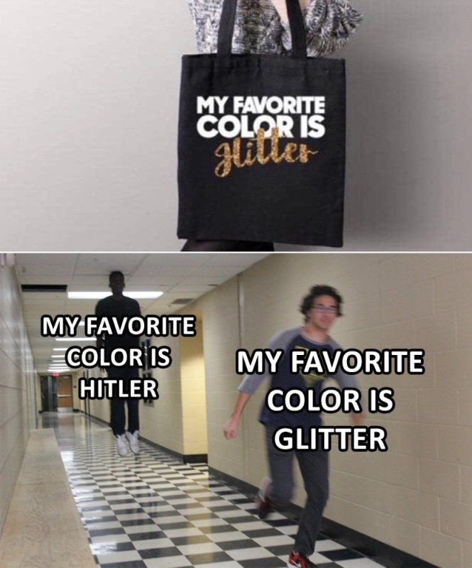 Мем с убегающим человеком в коридоре