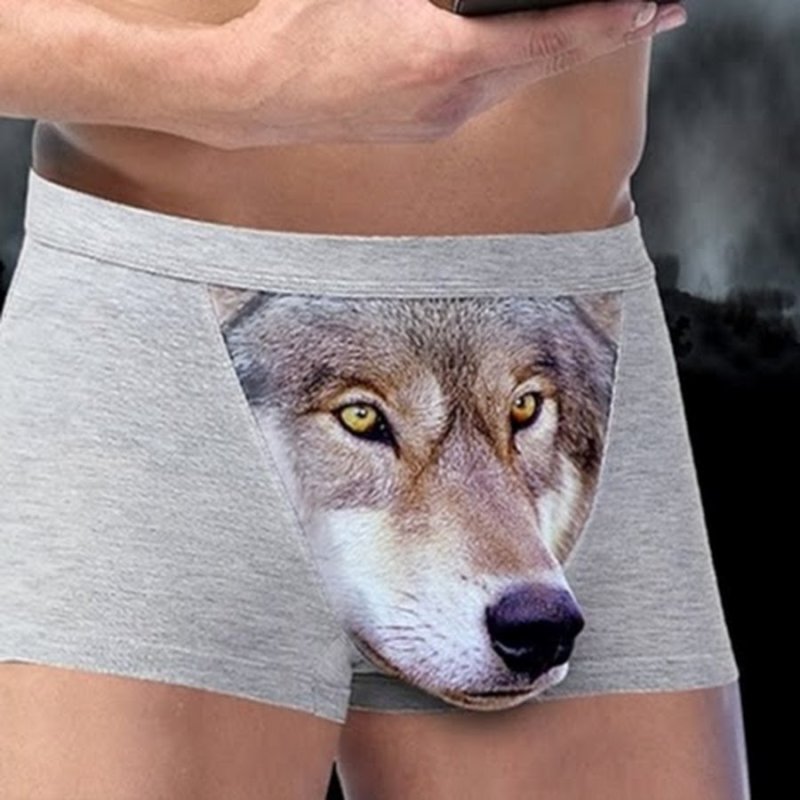 Трусы с волком мужские