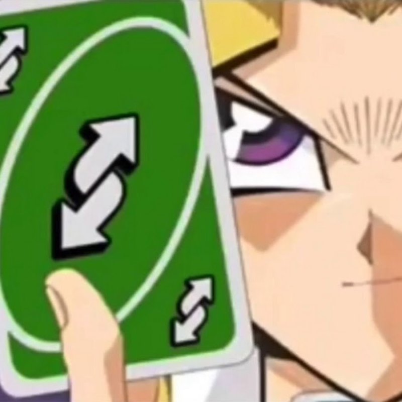 Карточка уно переворот