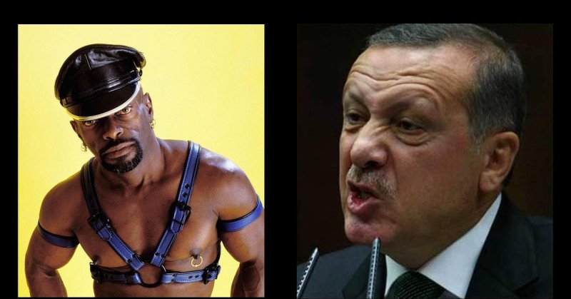 Негр в коже и фуражке