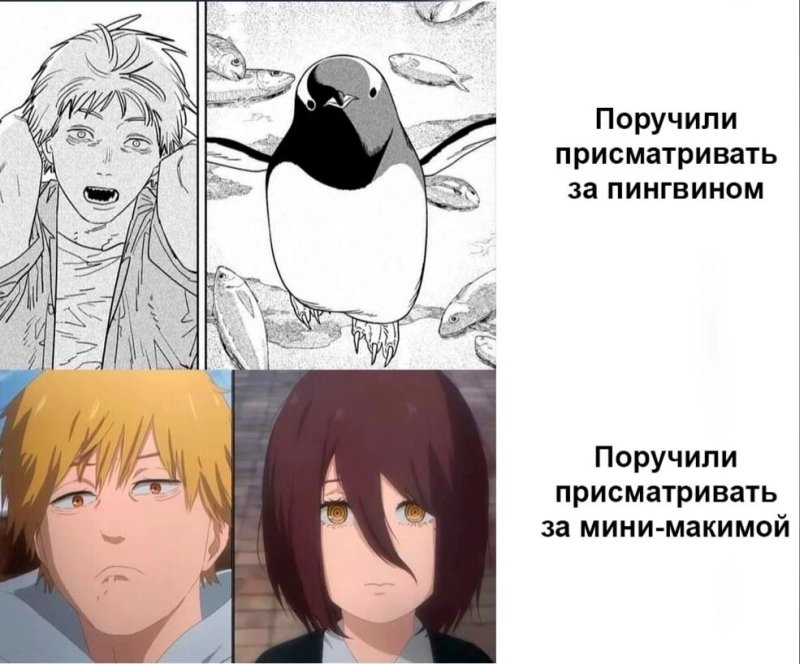 Chainsaw man Penguin meme