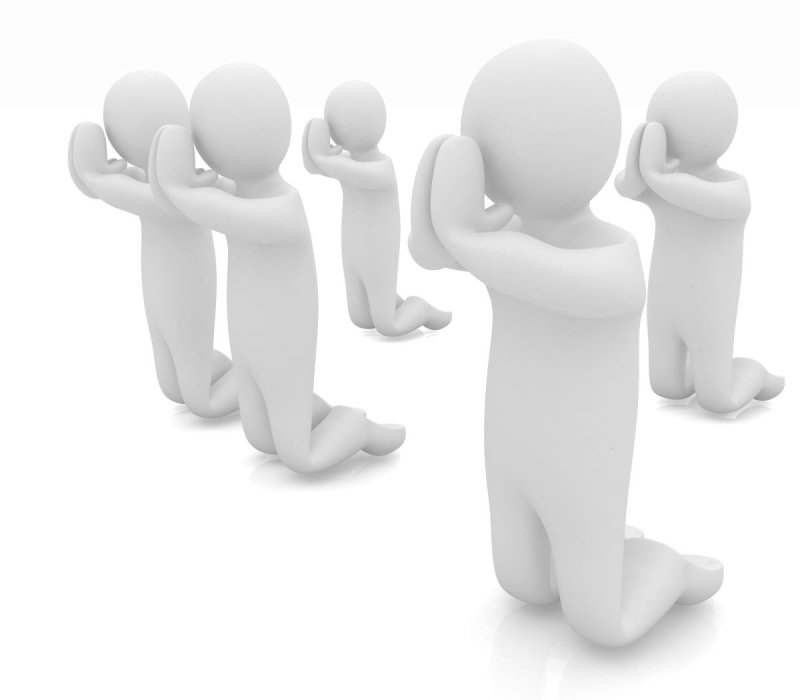 Человечек молится