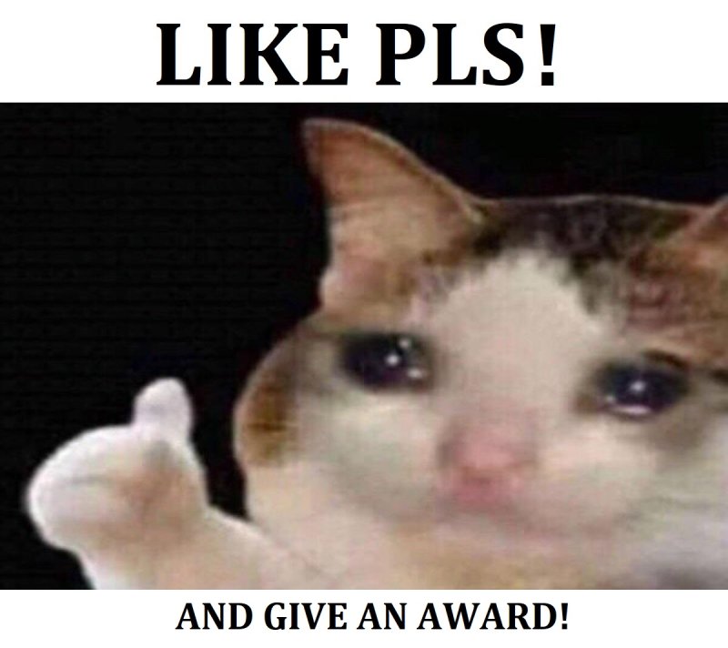 Плачущий кот показывает палец вверх