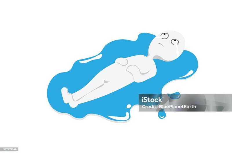 Человечек лежит