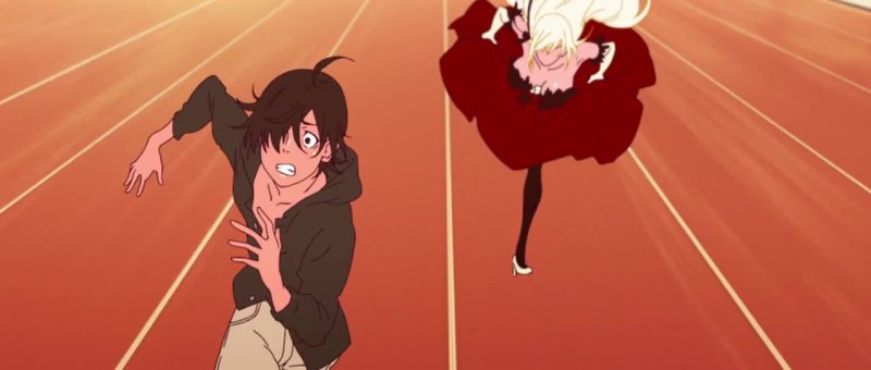 Аниме парень бежит