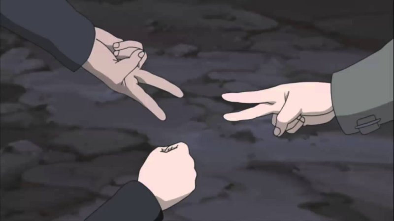 Камень ножницы бумага аниме