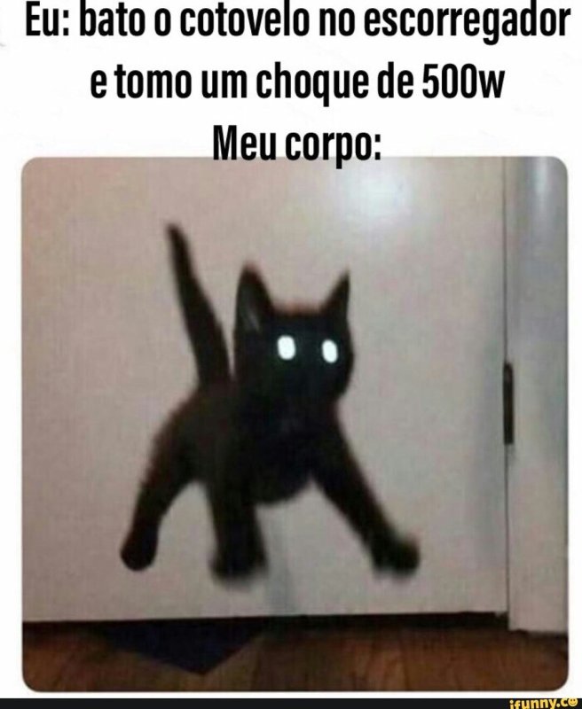 Черный кот прыгает Мем