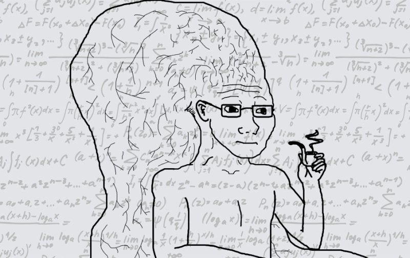 Мем с мозгом человека