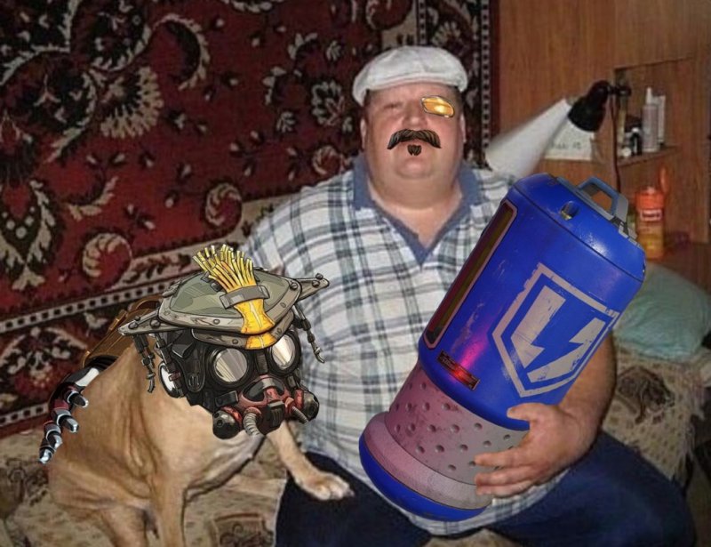 Депардье с батоном и собакой