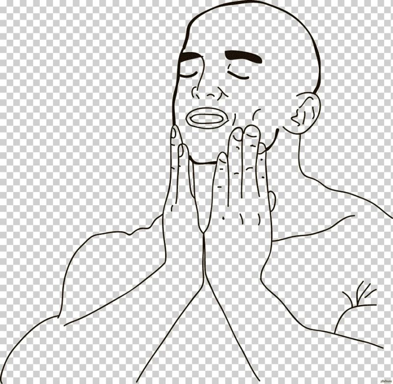 Мем ладони к щекам