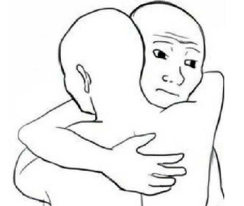 Wojak обнимается