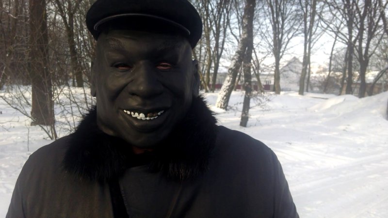 Негр в ушанке