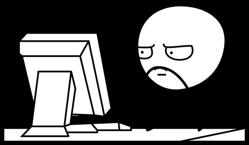 Мем сидит за компом