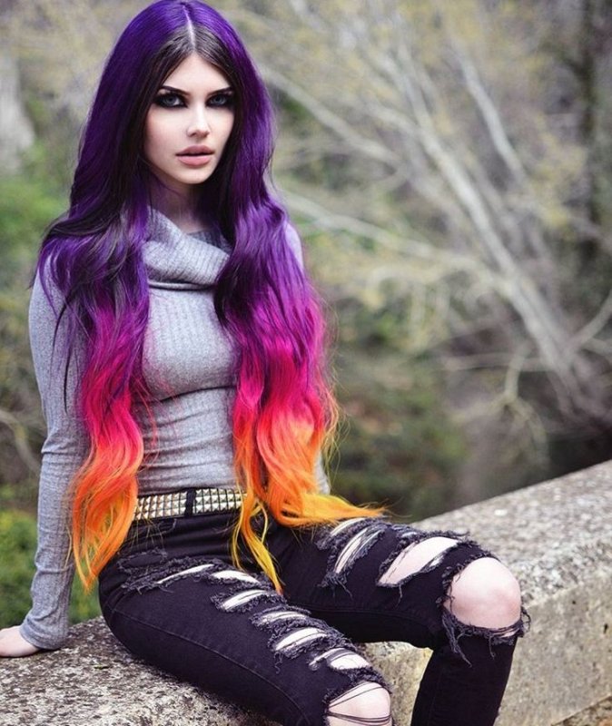 Даяна Кранк Готика фиолетовые волосы