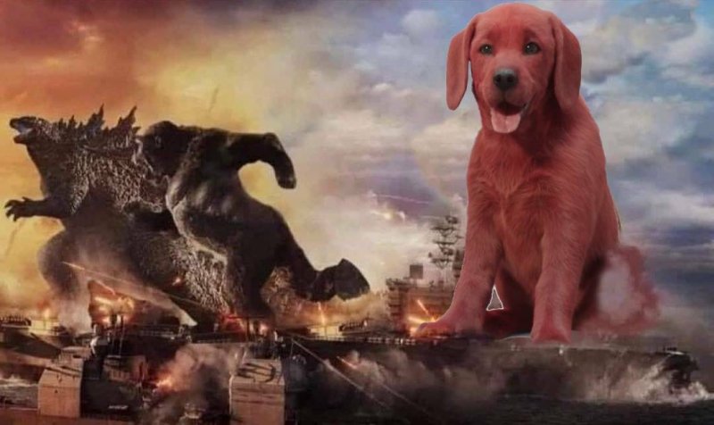 Годзилла против Конга и собака