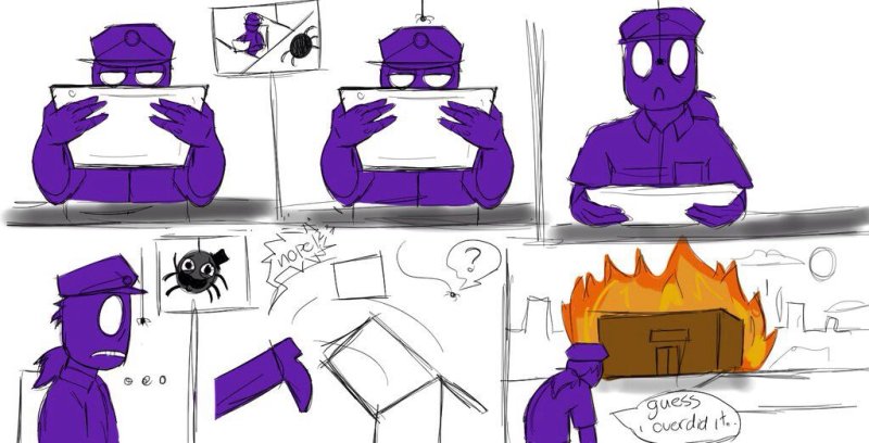 ФНАФ комиксы Гай и Винсент