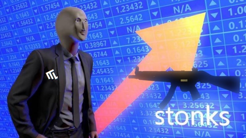 Мем экономика Stonks