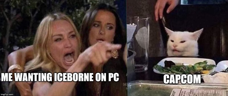 Мем с котом за столом