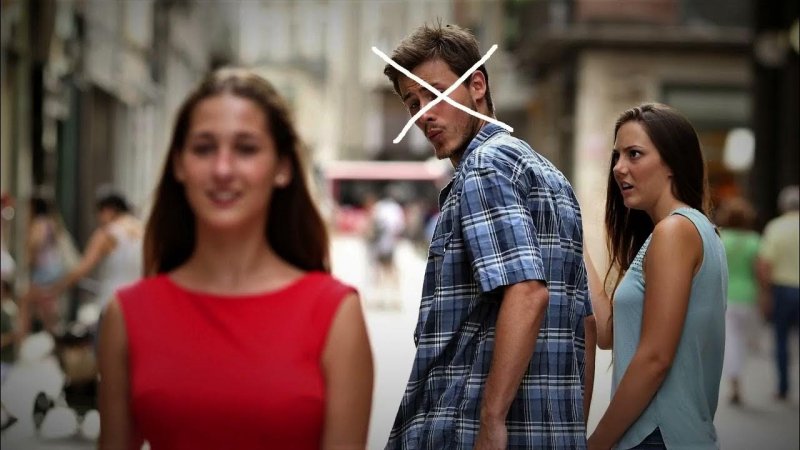 Мем парень оборачивается на девушку оригинал