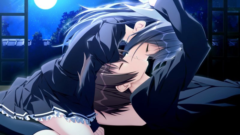 Темнее темного аниме поцелуй