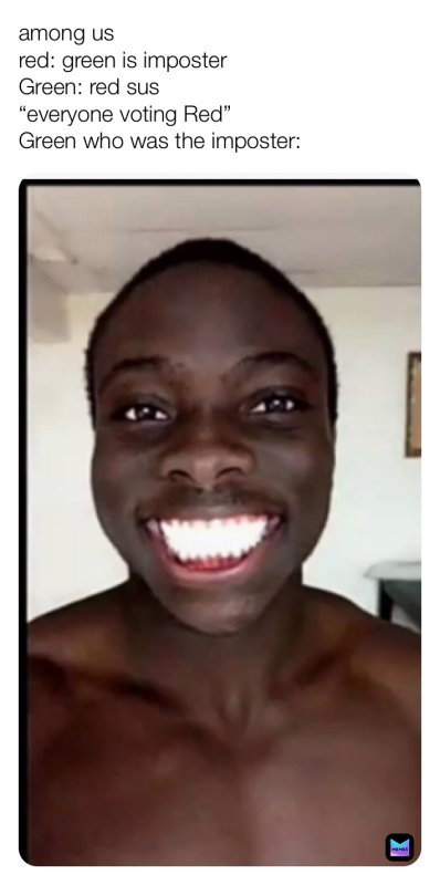 Негр улыбается