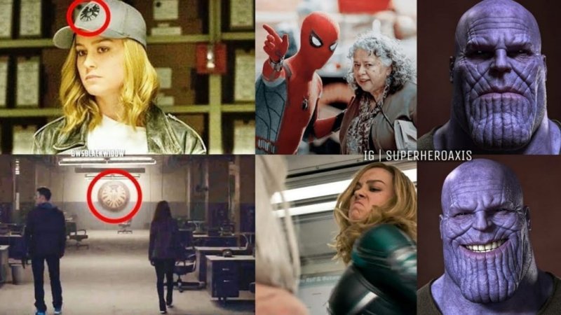 Капитан Марвел и человек паук Мем