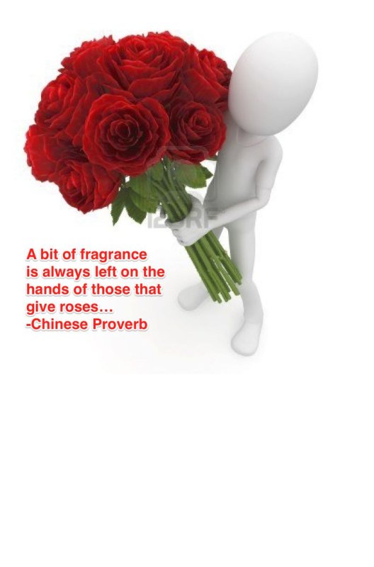 Человечек с цветочком