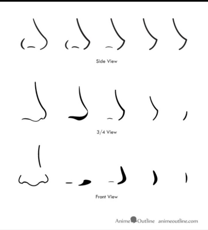 Аниме нос девушки