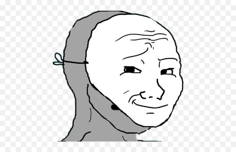 Wojak плачет под маской