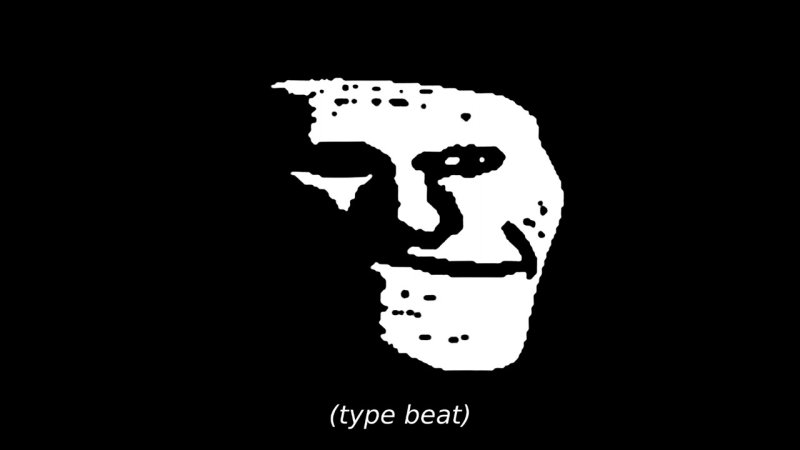 Троллфейс на темном фоне