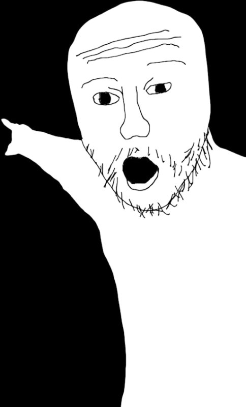 Two soyjaks pointing