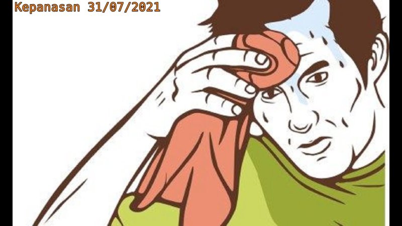 Мужик вытирает пот