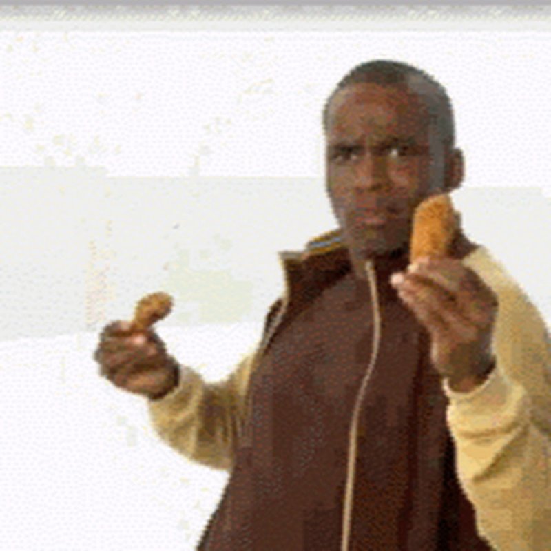 Негр с наггетсами