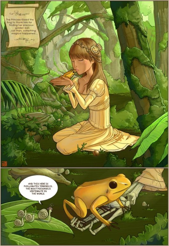 Девушка превращается в лягушку