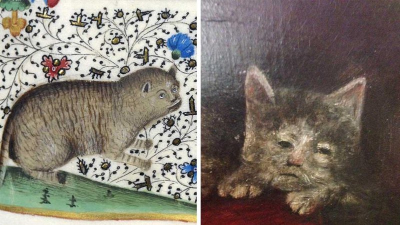 Коты в средневековой живописи