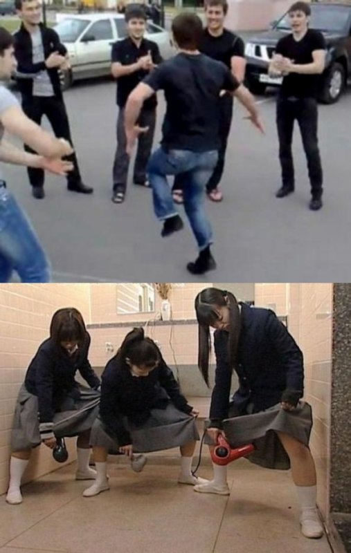 Девки с феном