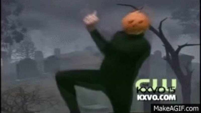 Человек с тыквой на голове ни ху я