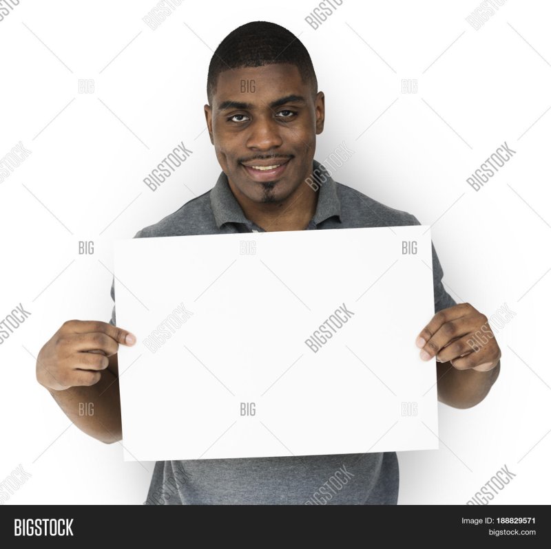 Негр с плакатом