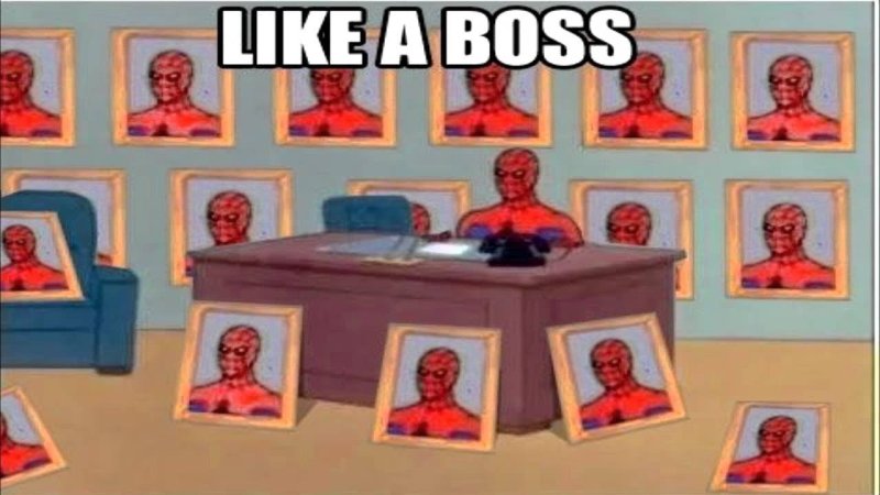 Человек паук с портретами Мем